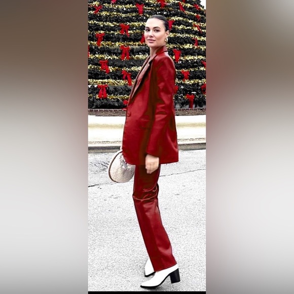 NWT Susana Monaco Faux Leather Jumpsuit - Picture 4 of 5